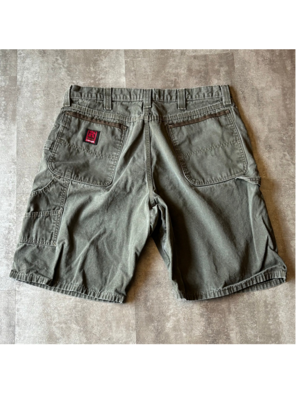 Wrangler Riggs Ripstop Carpenter Shorts Mens 36 Green